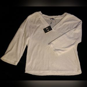 Super Soft C.O.Z.Y Brand White Lounge Sweater